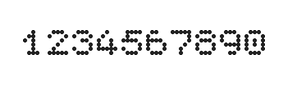 5×6数字点阵字体 ddN56AA1071