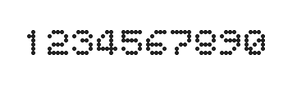 5×6数字点阵字体 ddN56AA1073