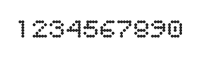 5×6数字点阵字体 ddN56AA1074