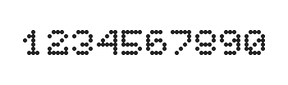 5×6数字点阵字体 ddN56AA1075