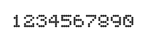 5×6数字点阵字体 ddN56AA1078