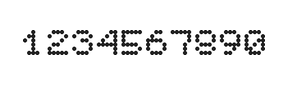 5×6数字点阵字体 ddN56AA1079