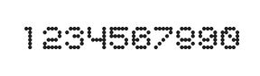 5×6数字点阵字体 ddN56AA1081