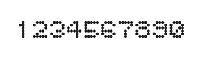 5×6数字点阵字体 ddN56AA1083