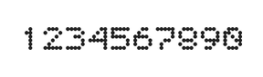 5×6数字点阵字体 ddN56AA1084
