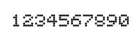 5×6数字点阵字体 ddN56AA1087