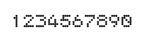 5×6数字点阵字体 ddN56AA1090