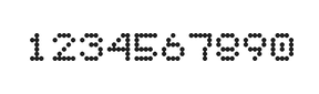 5×6数字点阵字体 ddN56AA1092