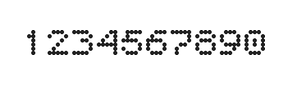 5×6数字点阵字体 ddN56AA1093