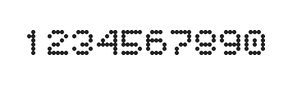 5×6数字点阵字体 ddN56AA1098