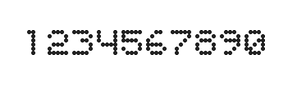 5×6数字点阵字体 ddN56AA1100