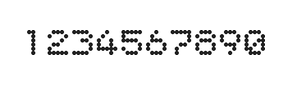 5×6数字点阵字体 ddN56AA1101