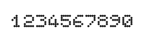 5×6数字点阵字体 ddN56AA1104