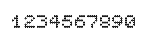 5×6数字点阵字体 ddN56AA1105