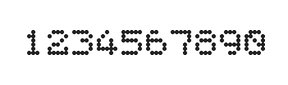 5×6数字点阵字体 ddN56AA1119
