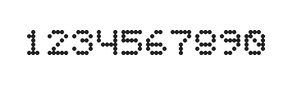 5×6数字点阵字体 ddN56AA1120