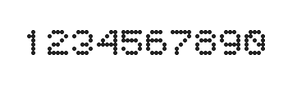 5×6数字点阵字体 ddN56AA1126