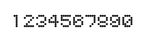 5×6数字点阵字体 ddN56AA1131
