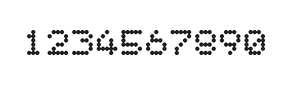 5×6数字点阵字体 ddN56AA1139