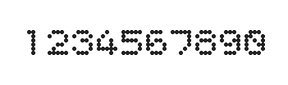 5×6数字点阵字体 ddN56AA1142
