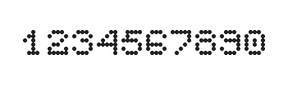 5×6数字点阵字体 ddN56AA1149