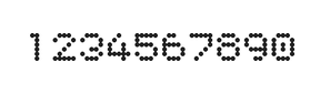 5×6数字点阵字体 ddN56AA1153