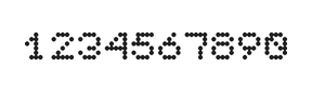 5×6数字点阵字体 ddN56AA1157