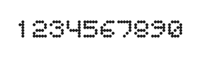 5×6数字点阵字体 ddN56AA1160