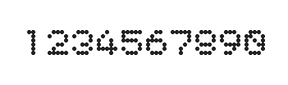 5×6数字点阵字体 ddN56AA1163