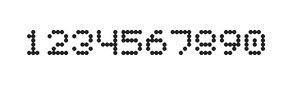 5×6数字点阵字体 ddN56AA1164