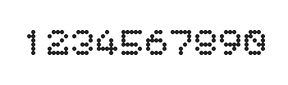 5×6数字点阵字体 ddN56AA1165