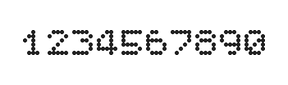 5×6数字点阵字体 ddN56AA1167
