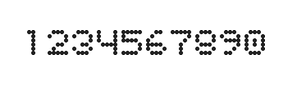 5×6数字点阵字体 ddN56AA1168