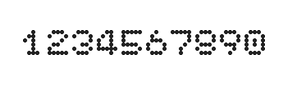 5×6数字点阵字体 ddN56AA1170