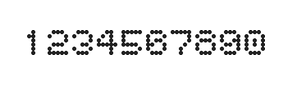 5×6数字点阵字体 ddN56AA1174