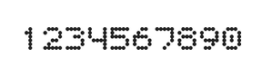 5×6数字点阵字体 ddN56AA1179