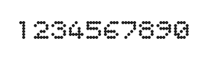 5×6数字点阵字体 ddN56AA1181