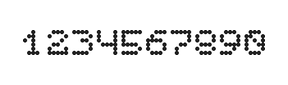 5×6数字点阵字体 ddN56AA1183