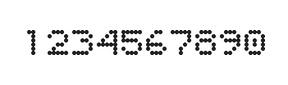 5×6数字点阵字体 ddN56AA1184