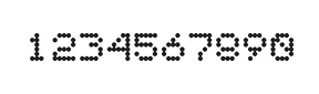 5×6数字点阵字体 ddN56AA1189