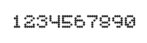 5×6数字点阵字体 ddN56AA1190