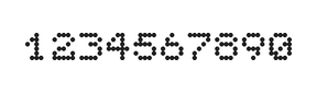 5×6数字点阵字体 ddN56AA1191