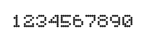 5×6数字点阵字体 ddN56AA1193