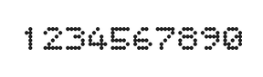 5×6数字点阵字体 ddN56AA1195
