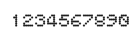 5×6数字点阵字体 ddN56AA1196