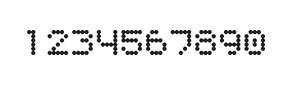 5×6数字点阵字体 ddN56AA1203