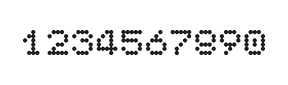 5×6数字点阵字体 ddN56AA1204