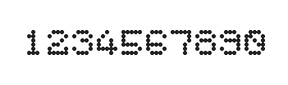 5×6数字点阵字体 ddN56AA1208