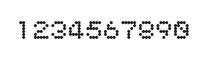 5×6数字点阵字体 ddN56AA1215
