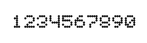 5×6数字点阵字体 ddN56AA1231